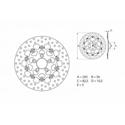 BREMBO Serie Oro Round Floating Brake Disc