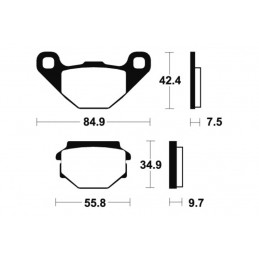 TECNIUM Street Organic Brake pads - MA184