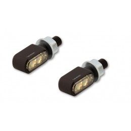 HIGHSIDER CNC 2in1 LED Indicator/Position Light Little Bronx, Black, Tinted, E-Approved, (Pair)