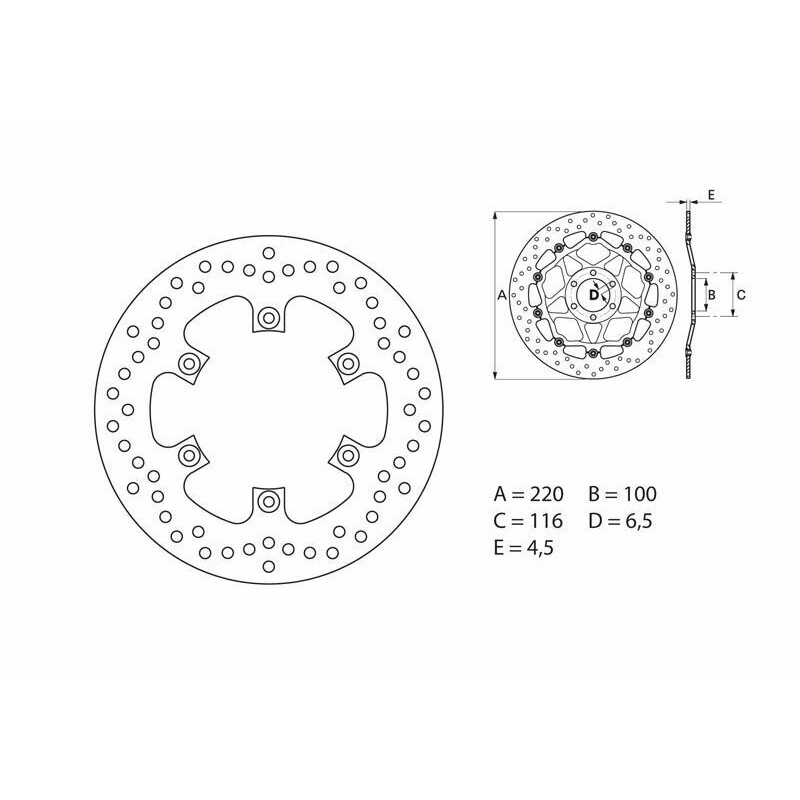 BREMBO Serie Oro Round Fixed Brake Disc