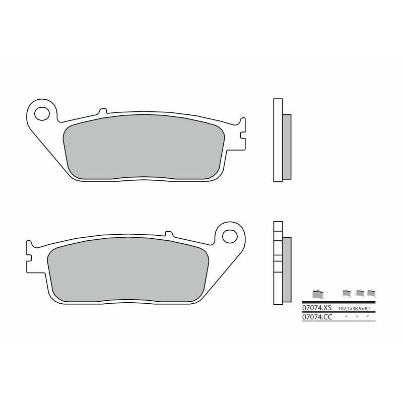 BREMBO Scooter Carbon Ceramic Brake pads - 07074CC