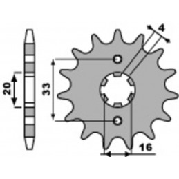 PBR Steel Standard Front Sprocket 514 - 520