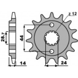 PBR Steel Standard Front Sprocket 348 - 525