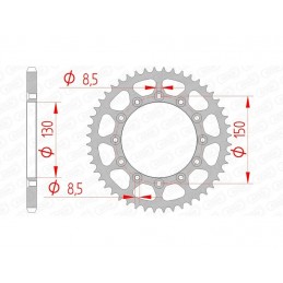 AFAM Steel Standard Rear Sprocket 12323 - 520