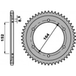 PBR Standard C45 Steel Rear Sprocket 841 - 530