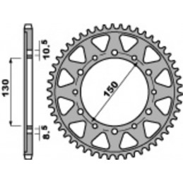 PBR Standard C45 Steel Rear Sprocket 860 - 530