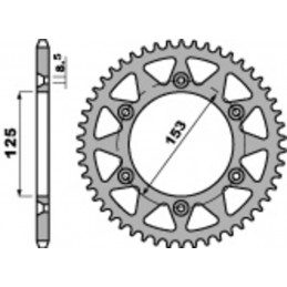 PBR Standard C45 Steel Rear Sprocket 289 - 520