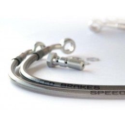 SPEEDBRAKES Aviation Brake Hose Carbon/Blue Banjo