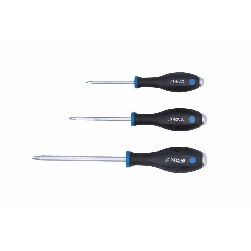 LASER TOOLS JIS Pound Thru Screwdrivers - 3pc