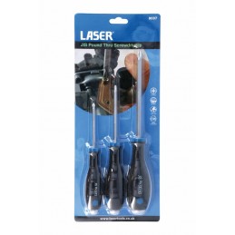 LASER TOOLS JIS Pound Thru Screwdrivers - 3pc