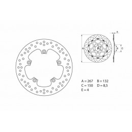 BREMBO Serie Oro Round Fixed Brake Disc