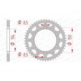 AFAM Steel Standard Rear Sprocket 16204 - 520