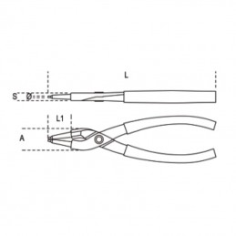 BETA Internal Circlip Pliers Straight Pattern Size 180