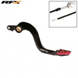 RFX Pro ST Rear Brake Lever (Hard Anodised Black/Red) - Honda CR250