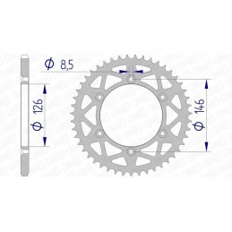 AFAM Aluminium Rear Sprocket 15203 - 520