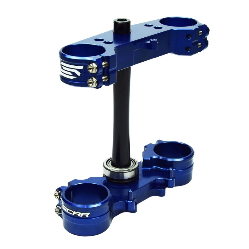 SCAR Triple Clamp Offset 22mm Blue