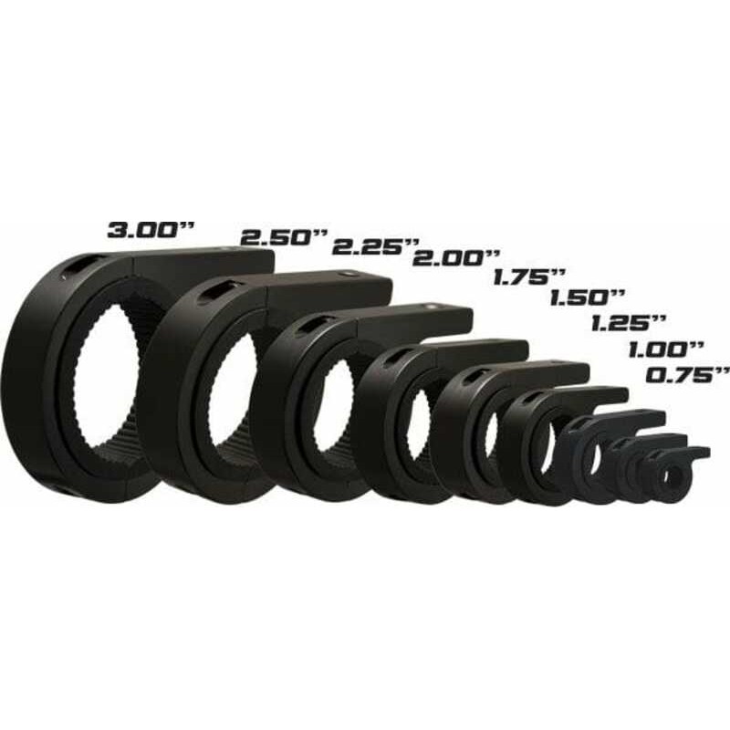 VISION X Tube Clamps Mount Ø19mm M8 Thread Aluminium Black