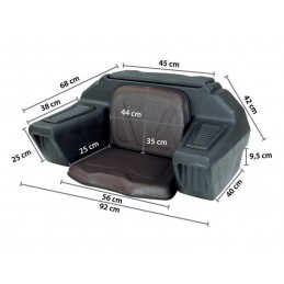 KOLPIN Traveller Rear Cargo Box ATV Black 99L