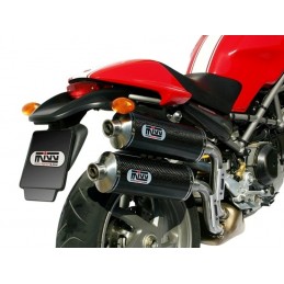 MIVV GP Carbon Double Slip-On Ducati Monster 800 S2R