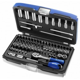 EXPERT 1/4'' sockets & ratchet set metric & inch