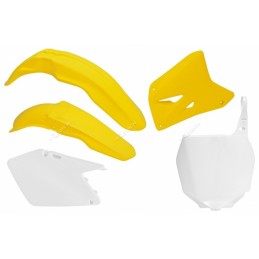 RACETECH Plastic Kit OEM Colour (2009) Yellow/White Suzuki RM125/250