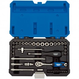 DRAPER Metric & Inch 1/4” Sockets & Ratchet Set  (40 pieces)