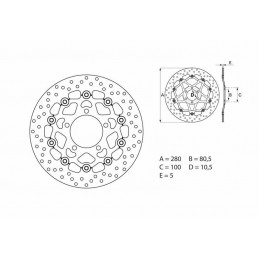 BREMBO Serie Oro Round Floating Brake Disc