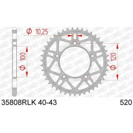 AFAM Steel Ultra-Light Rear Sprocket 35808 - 520