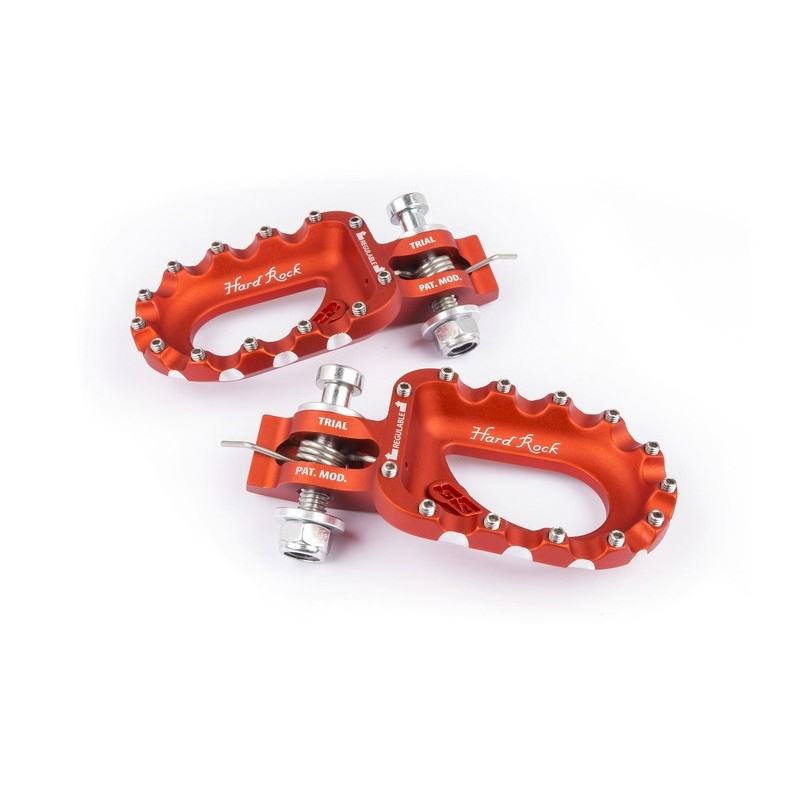 S3 Hard Rock Footrests Aluminium Orange