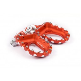 S3 Hard Rock Footrests Aluminium Orange