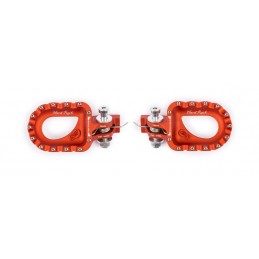 S3 Hard Rock Footrests Aluminium Orange