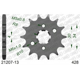 AFAM Steel Standard Front Sprocket 21207 - 428