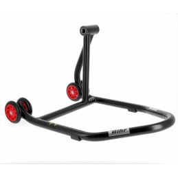 BIHR Home Track Right Single Arm Paddock Stand Matt Black Red Wheels