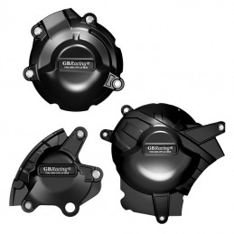 GB RACING Engine Cover Protection-Set Alternator/Clutch/Pulse Black Suzuki GSX-R1000