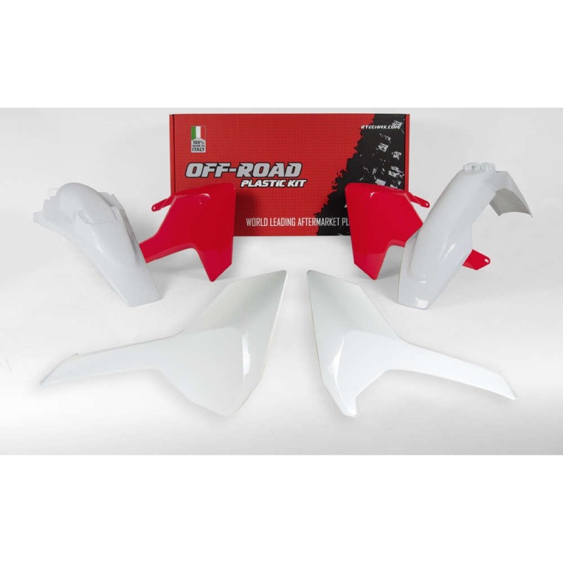 RACETECH Plastic Kit Vintage White/Red Husqvarna