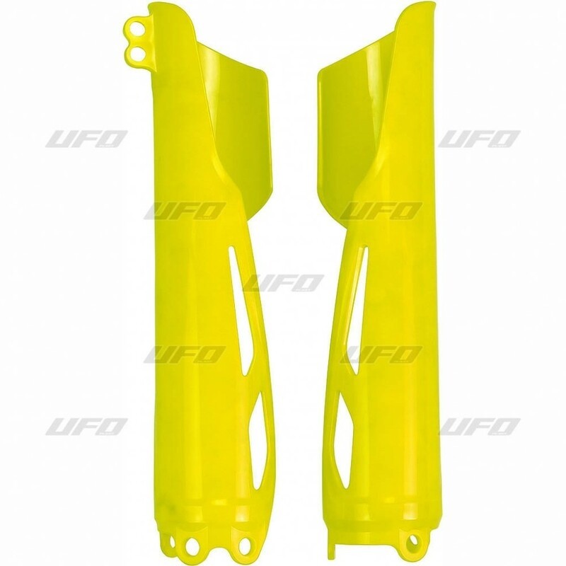 UFO Fork Guards Neon Yellow Honda CR250/450R-RX