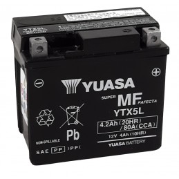 YUASA W/C Battery Maintenance Free Factory Activated - YTX5L FA