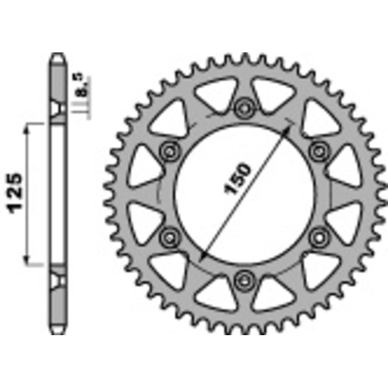 PBR Aluminium Ultra-Light Rear Sprocket 899 - 428