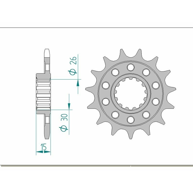 AFAM Steel Standard Front Sprocket 166801 - 520