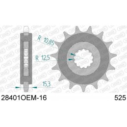 AFAM Steel Standard Front Sprocket 28401 - 525