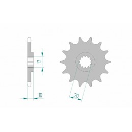 AFAM Steel Standard Front Sprocket 94301 - 520