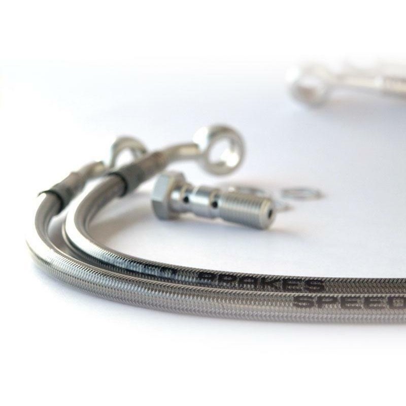 SPEEDBRAKES Aviation Brake Hose Stainless Steel/Black Banjo