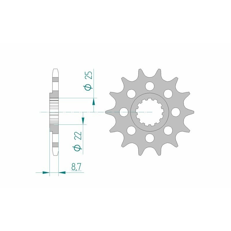 AFAM Steel Standard Front Sprocket 28402 - 520