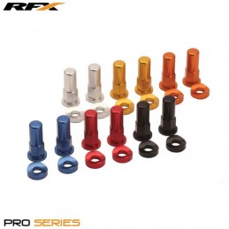 RFX Pro Rim Lock Nuts and Washers (Green) 2pcs