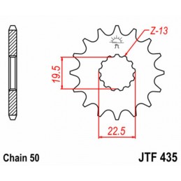 JT SPROCKETS Steel Standard Front Sprocket 435 - 520