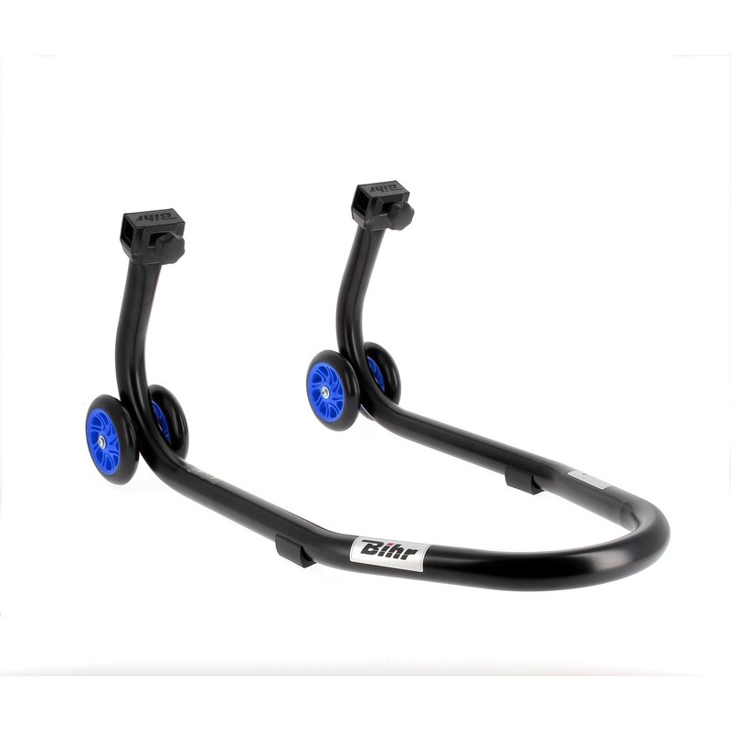 BIHR Home Track Front Stand Matt Black Blue Wheels