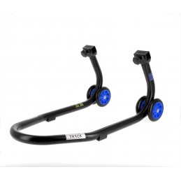 BIHR Home Track Front Stand Matt Black Blue Wheels