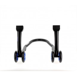 BIHR Home Track Front Stand Matt Black Blue Wheels