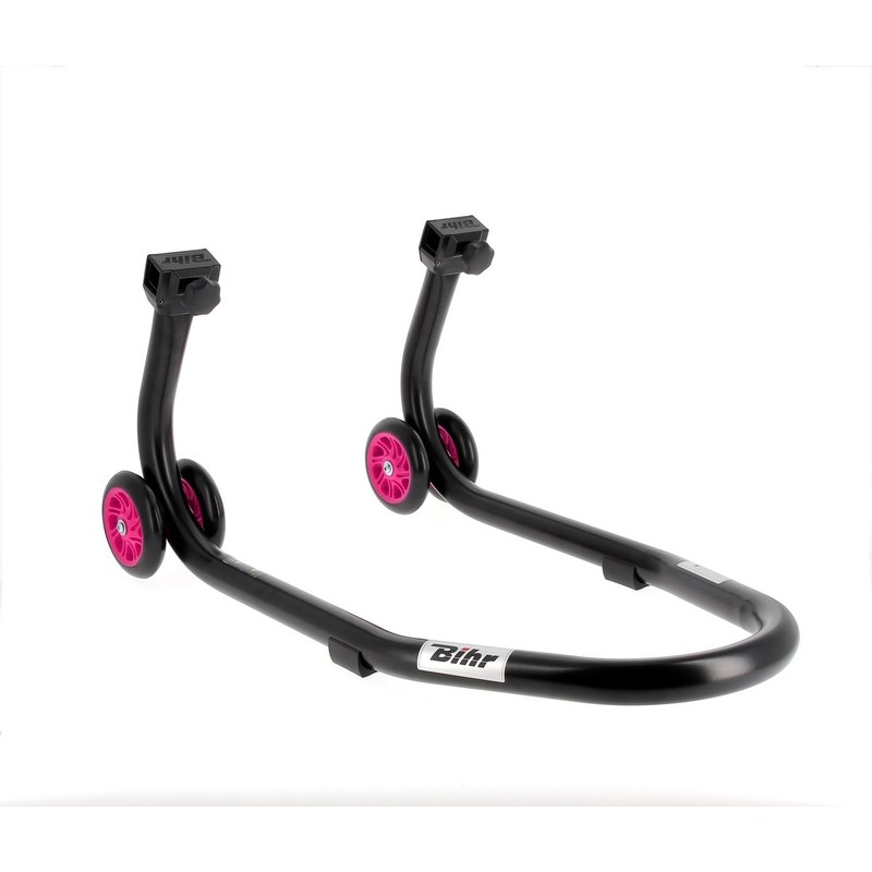 BIHR Home Track Front Stand Matt Black Pink Wheels