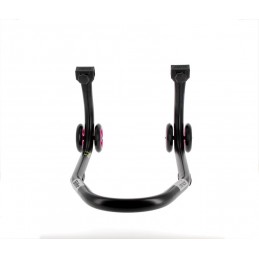 BIHR Home Track Front Stand Matt Black Pink Wheels